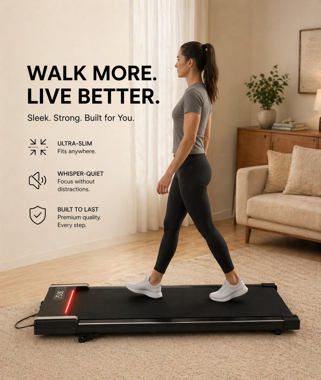Ultra-Lite Walking & Jogging Treadmill - CableCore Pro