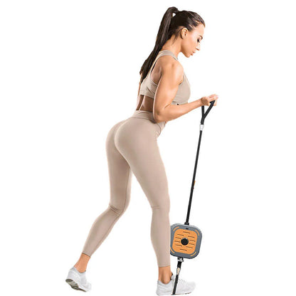 Compact home gym equipment for full-body workouts, ideal for strength training, cardio, and flexibility exercises at home.