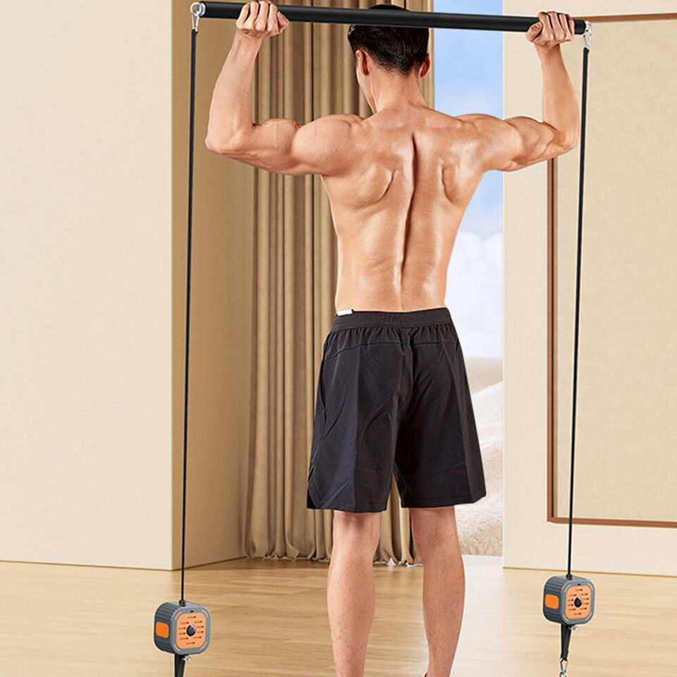 Compact home gym equipment for full-body workouts, ideal for strength training, cardio, and flexibility exercises at home.